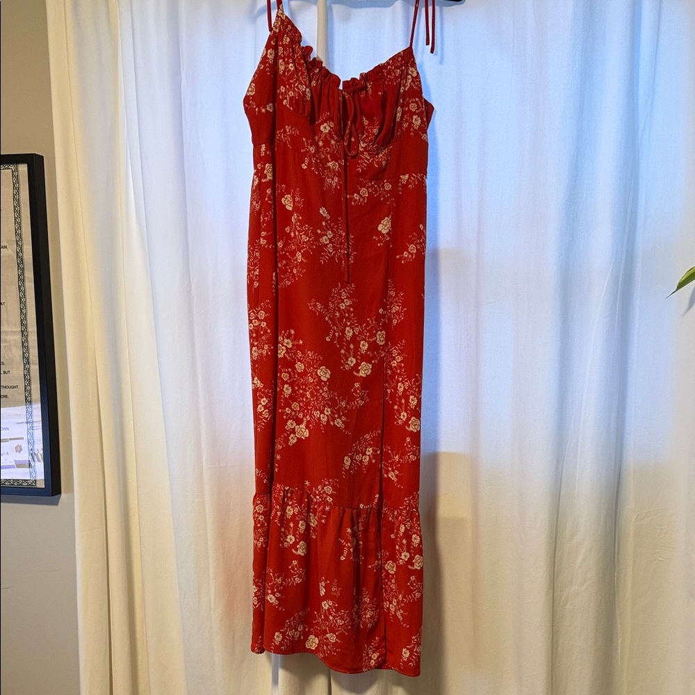 BNWT Park & Fifth Red Floral Maxi Dress